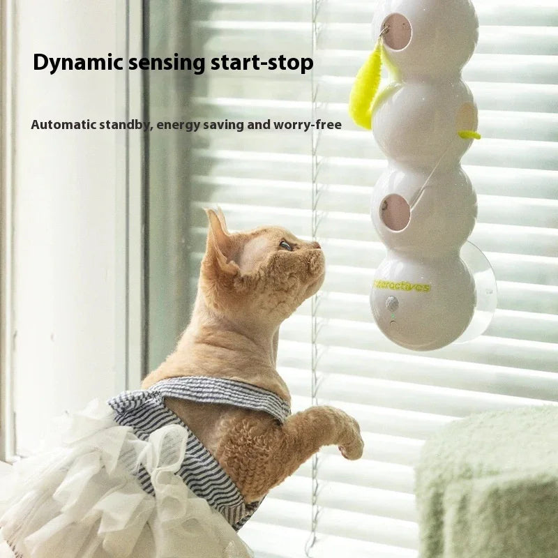 Teasing Cat Toy Automatic Pes Toy With Tail Motion Activated Kitten Toy Rechargeable Smart Interactive Cat Toy Pet Products - Mooth Shop