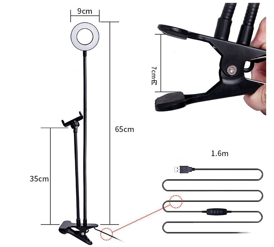 Soporte Flexible Para Teléfono Con Anillo de Luz