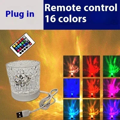 Bedroom Audio Water Ripple Ambience High-grade Starry Sky Projection Night Light - Mooth Shop
