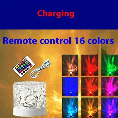 Bedroom Audio Water Ripple Ambience High-grade Starry Sky Projection Night Light - Mooth Shop