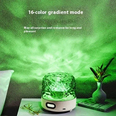 Bedroom Audio Water Ripple Ambience High-grade Starry Sky Projection Night Light - Mooth Shop