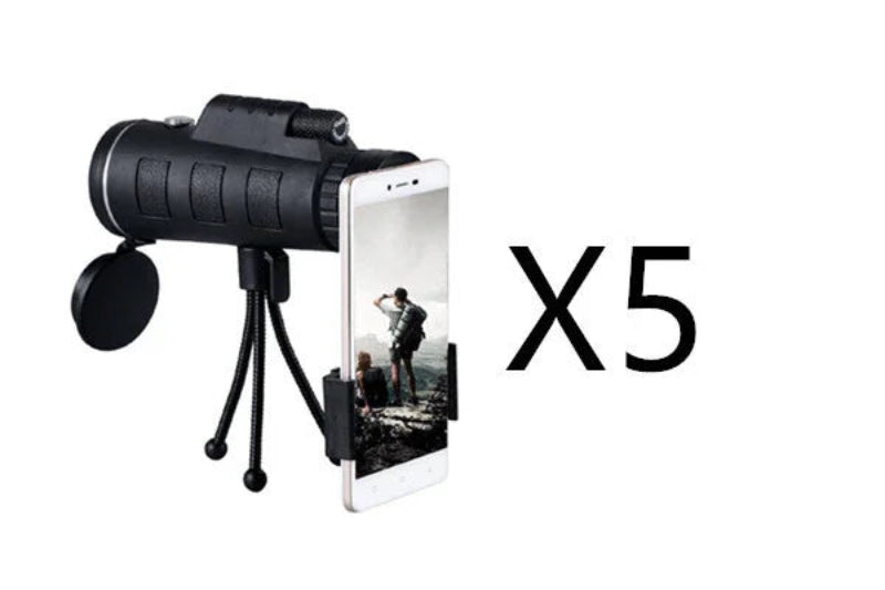 Compatible with Apple, Monocular Telescope Zoom Scope with Compass Phone Clip Tripod - Mooth Shop