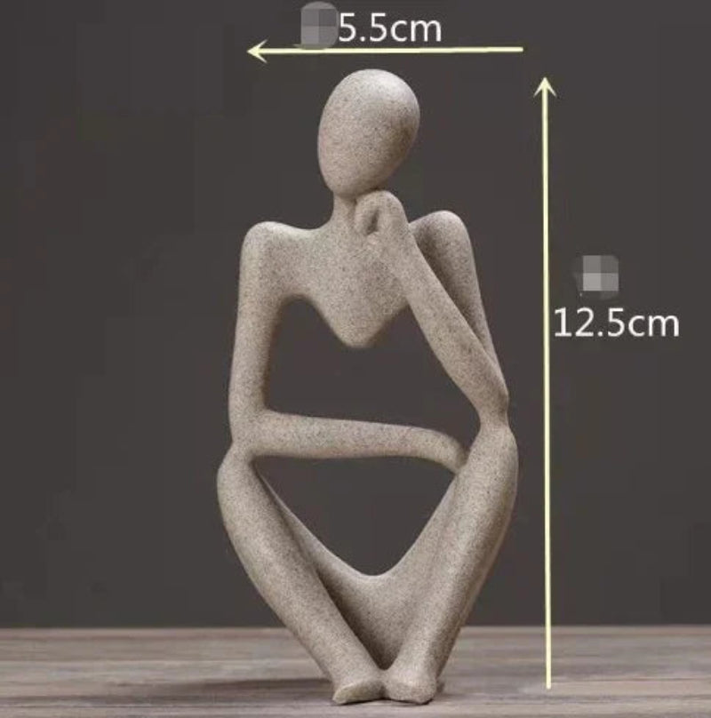Creative Abstract Character Jane Ou Thinker Ornaments Living Room Home Accessories Wedding Gifts - Mooth Shop