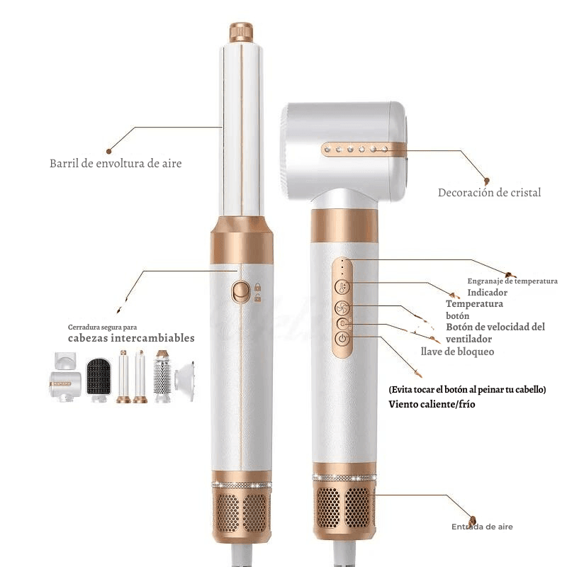 7-in-1 Hot Air Comb Automatic Curling Wand - Mooth Shop