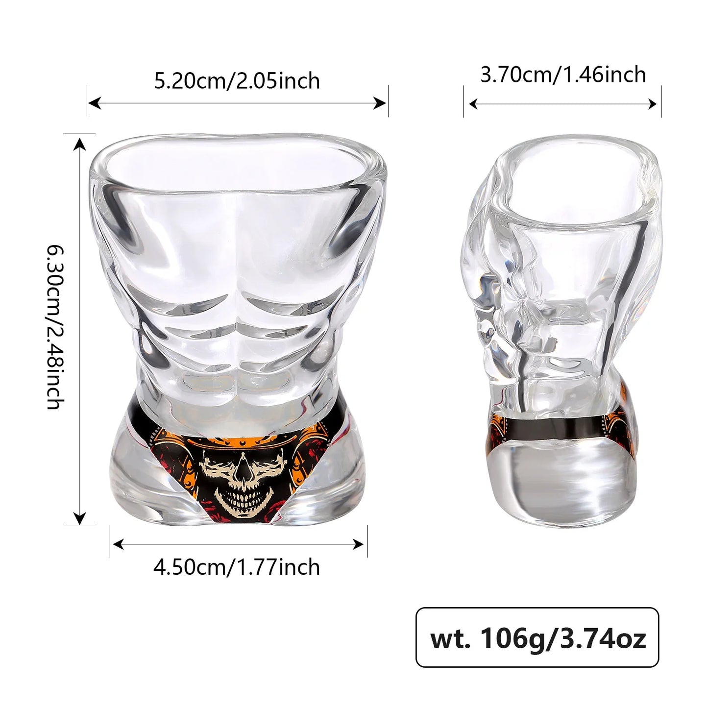 Copas de Bebidas Pequeñas Con Diseño de Calavera en Bikini Rojo y Negro - Mooth Shop