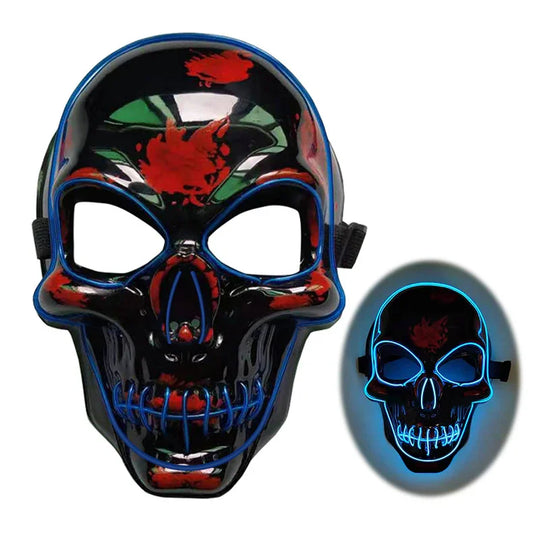 Halloween Skeleton Mask LED Glow Scary Mask - Mooth Shop