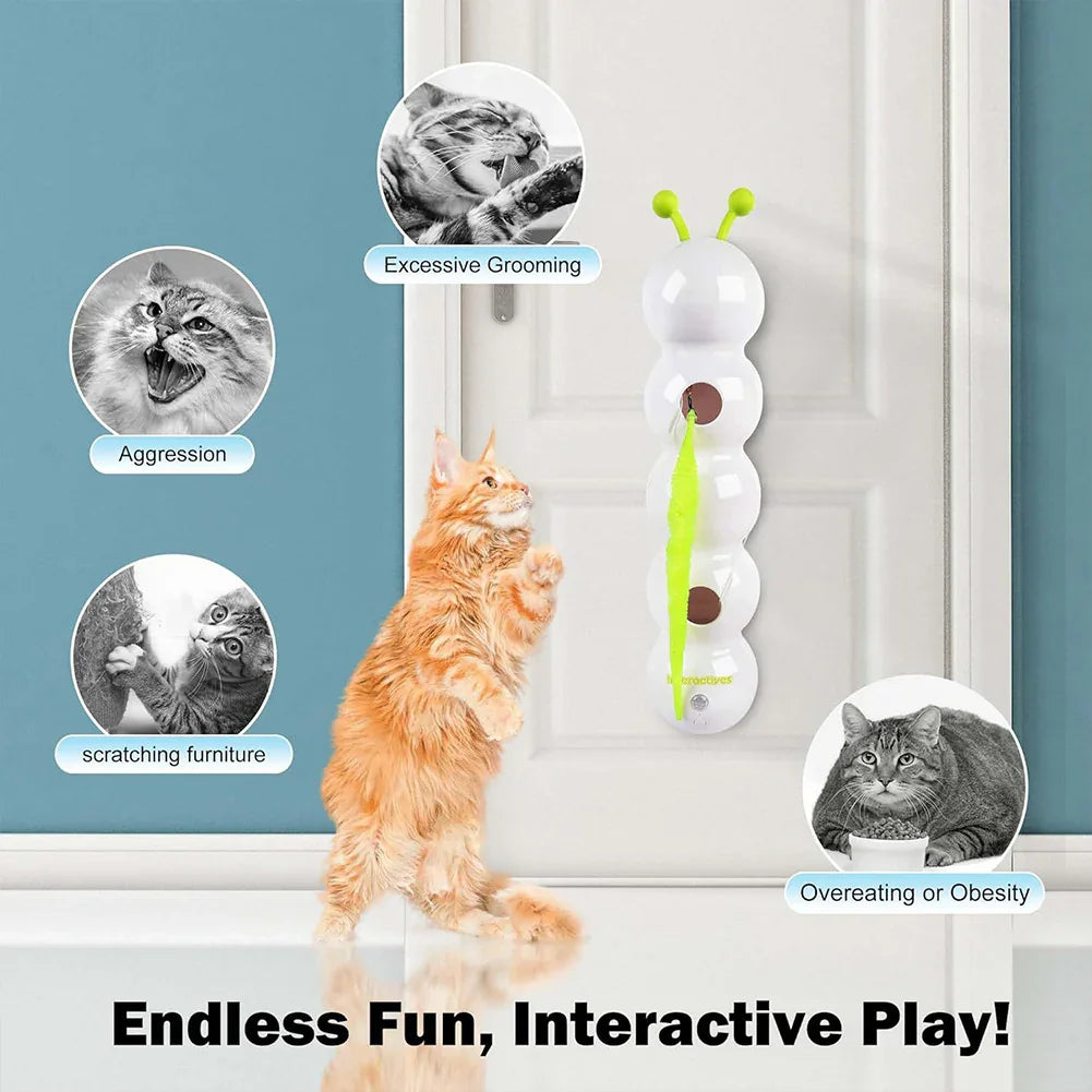 Teasing Cat Toy Automatic Pes Toy With Tail Motion Activated Kitten Toy Rechargeable Smart Interactive Cat Toy Pet Products - Mooth Shop