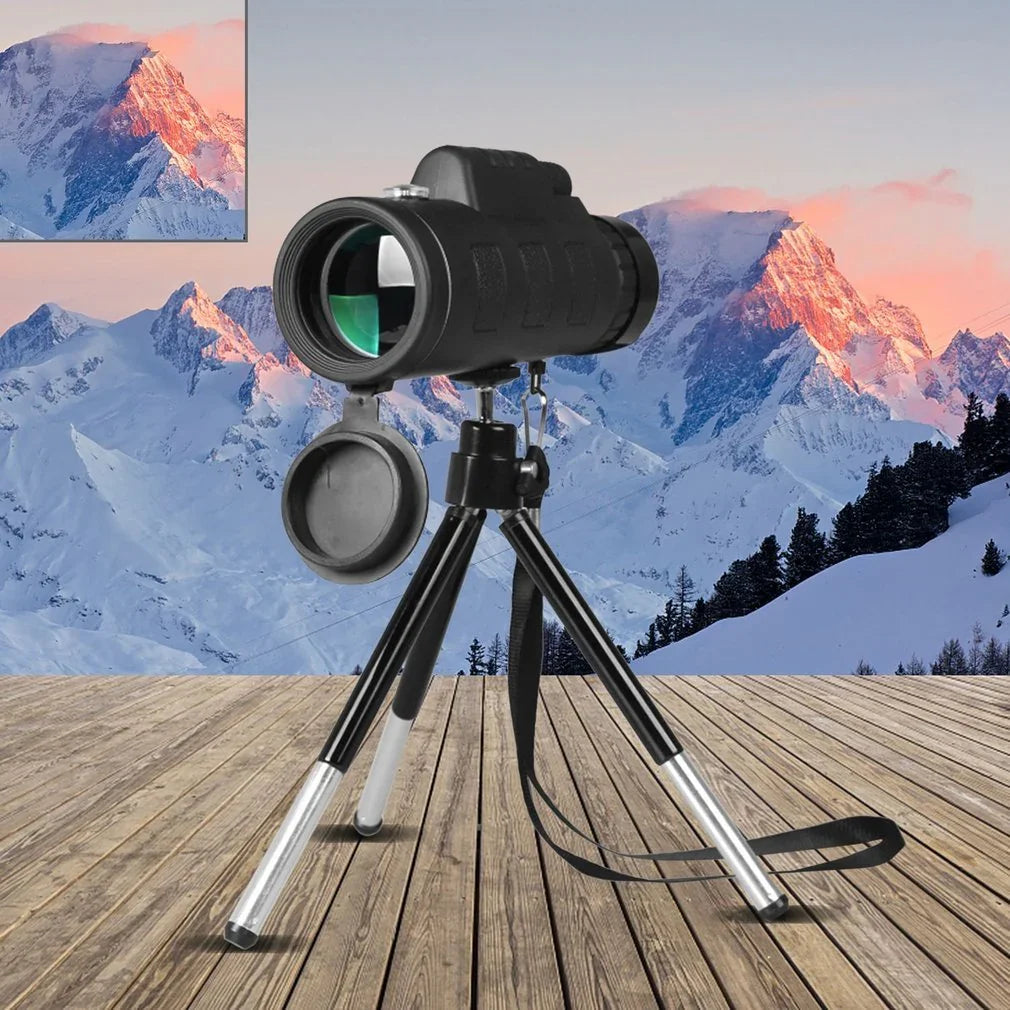 Compatible with Apple, Monocular Telescope Zoom Scope with Compass Phone Clip Tripod - Mooth Shop