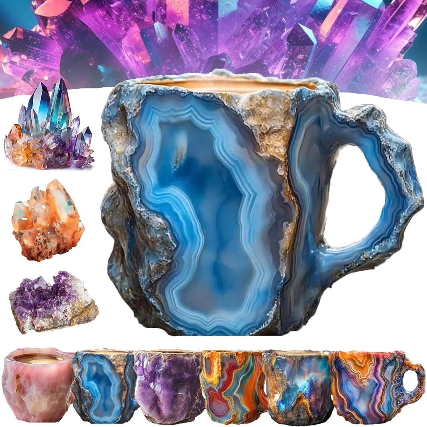 Xícaras de Resina Imitação Pedras - Mooth Shop