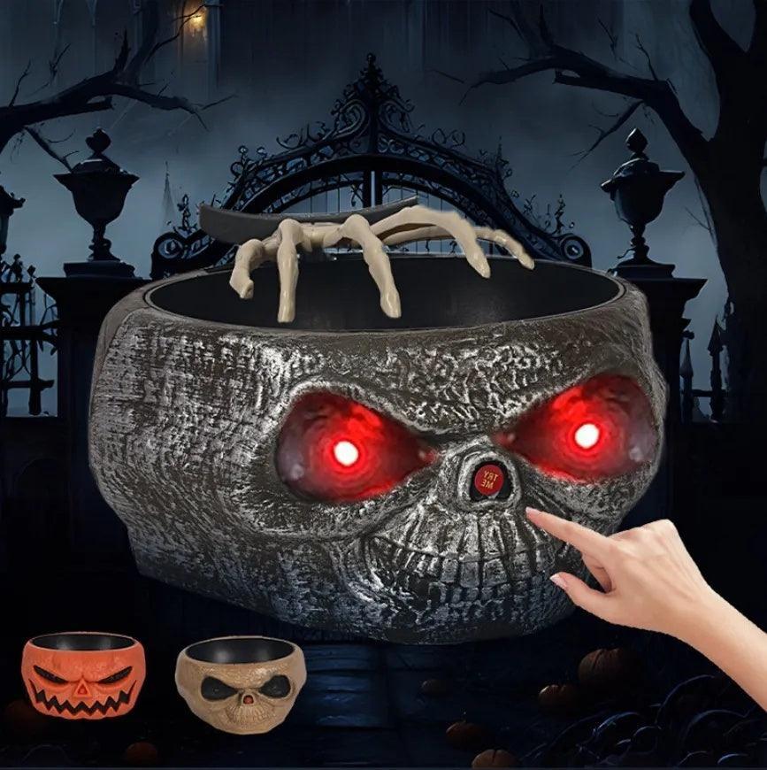 Halloween Candy Bowl Plastic Pumpkin Bowl With Motion Activated Hand - Mooth Shop