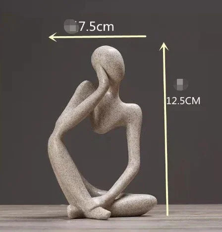 Creative Abstract Character Jane Ou Thinker Ornaments Living Room Home Accessories Wedding Gifts - Mooth Shop