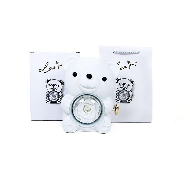 Joyero giratorio con forma de oso y rosa - Mooth Shop