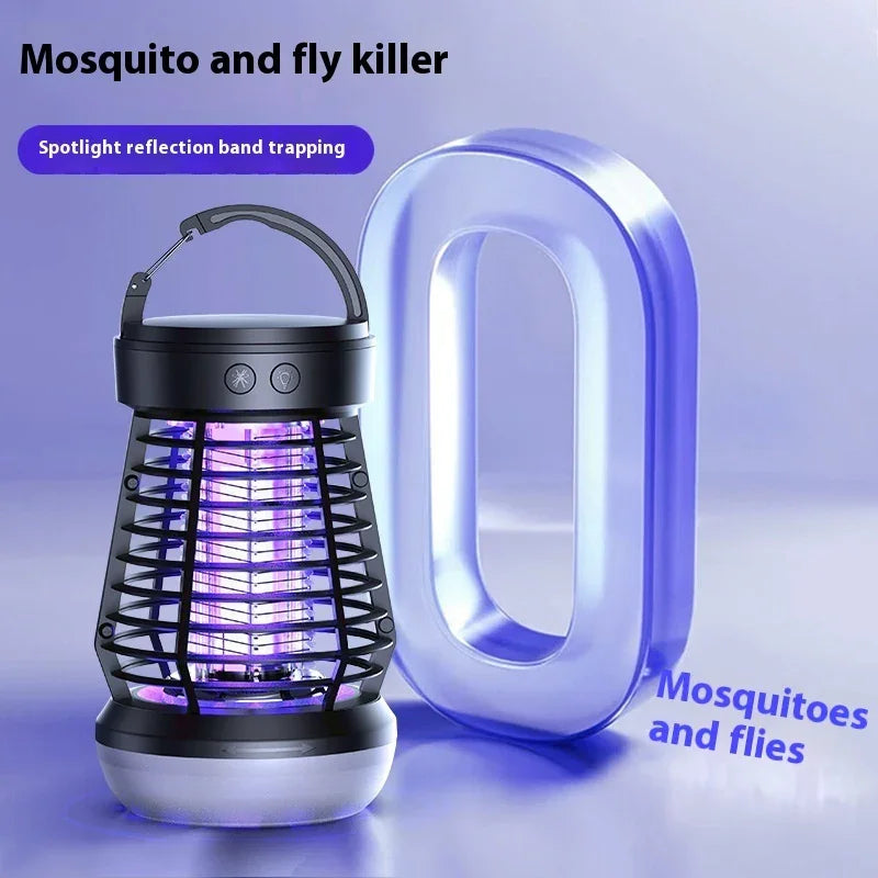 2in1 Mosquito Killer Lamp Electric Fly Catcher USB Rechargeable Electric Mosquito Swatter Electric Fly Trap With Night Light S0S Emergency Light Mosquito Killer Terrace Camping - Mooth Shop