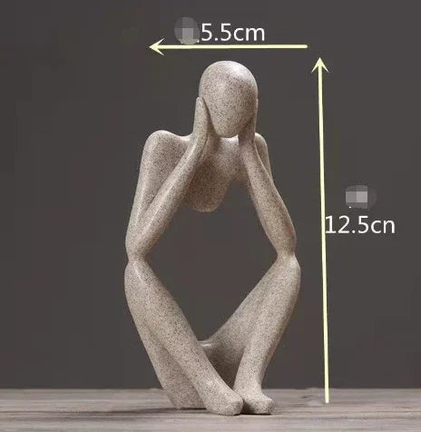 Creative Abstract Character Jane Ou Thinker Ornaments Living Room Home Accessories Wedding Gifts - Mooth Shop