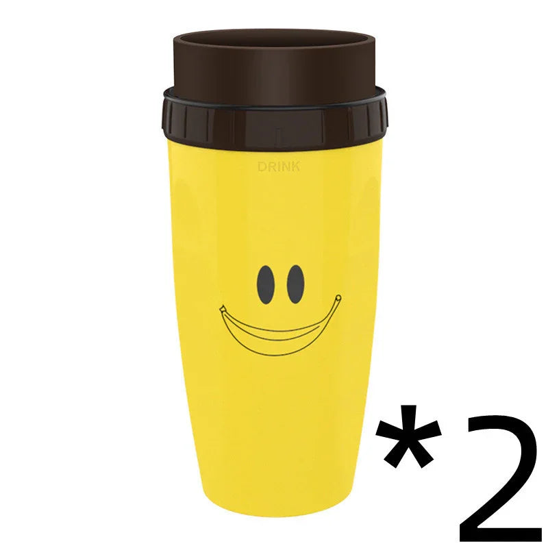 No Cover Twist Cup Travel Portable Cup Double Insulation Tumbler Straw Sippy Water Bottles Portable For Children Adults - Mooth Shop