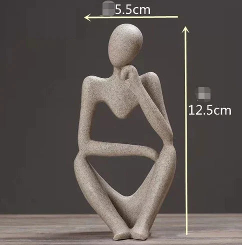 Creative Abstract Character Jane Ou Thinker Ornaments Living Room Home Accessories Wedding Gifts - Mooth Shop