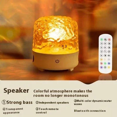 Bedroom Audio Water Ripple Ambience High-grade Starry Sky Projection Night Light - Mooth Shop