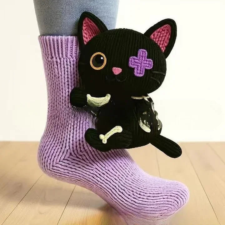 Plush Crochet Animal Cute Animal Socks