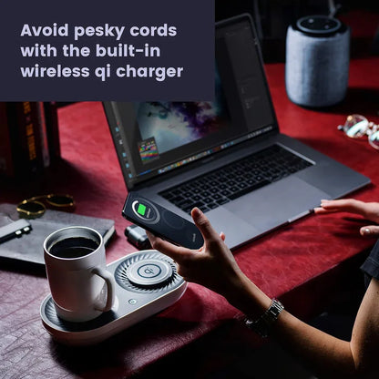 Electric Cooling Mug Coaster Heating Plug-in Wireless Charging - Mooth Shop