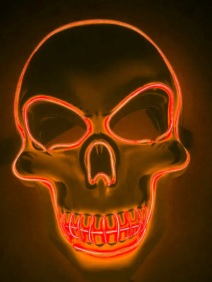 Halloween Skeleton Mask LED Glow Scary Mask - Mooth Shop