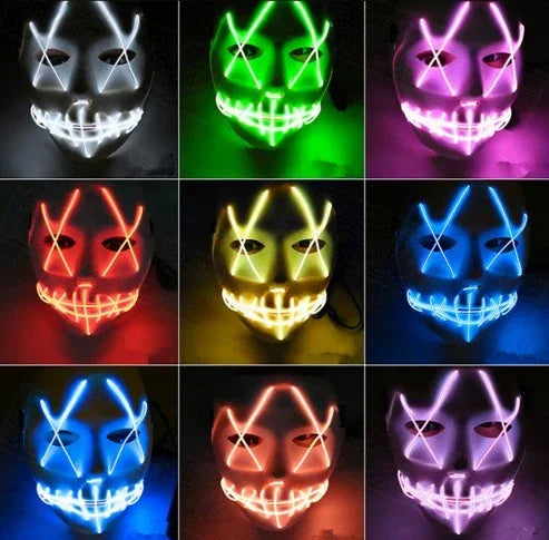 Halloween Led Glowing Full Face Mask - Mooth Shop