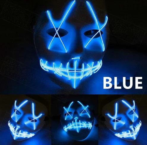 Halloween Led Glowing Full Face Mask - Mooth Shop