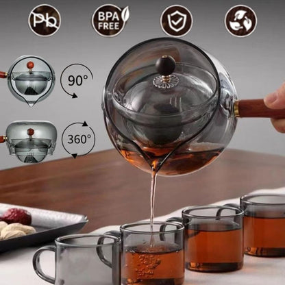 Tetera Giratoria Semiautomática de Vidrio