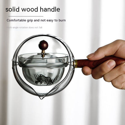 Tetera Giratoria Semiautomática de Vidrio