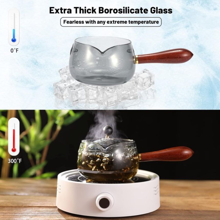 Tetera Giratoria Semiautomática de Vidrio