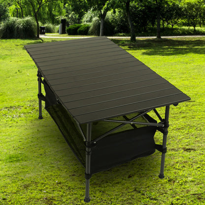 1Pc Folding Camping Table Portable Lightweight Aluminum Roll-up Picnic BBQ Desk With Carrying Bag For Outdoor Beach Backyard Party Patio Fedex Shipping