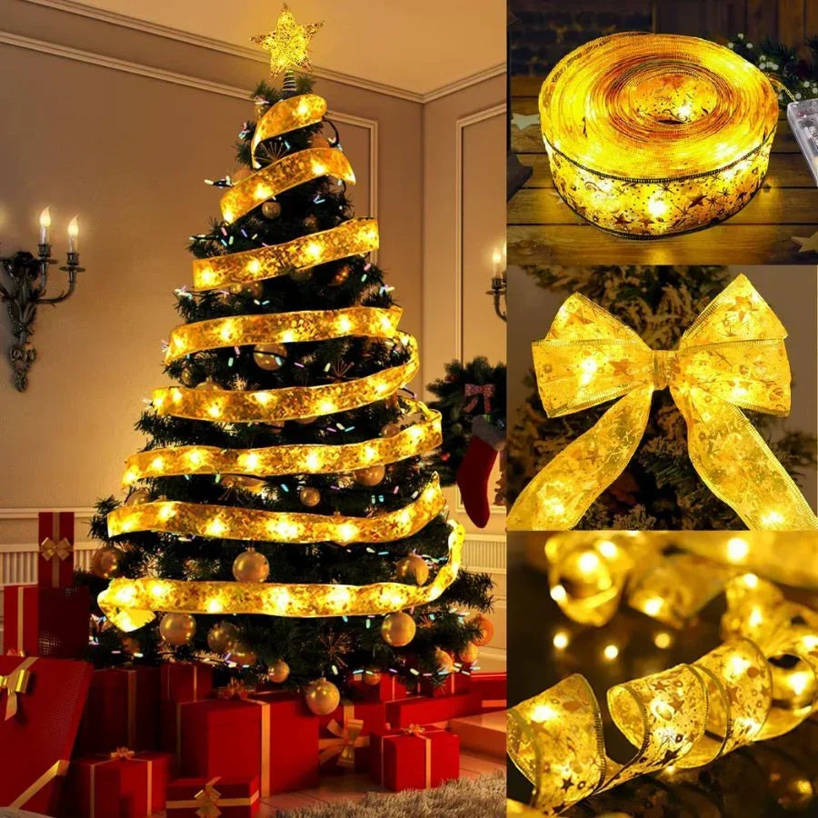 Fitas de luzes LED para decoração-Laços e Luzes de Natal de  Festas-Enfeites para árvore de Natal-Mooth Shop