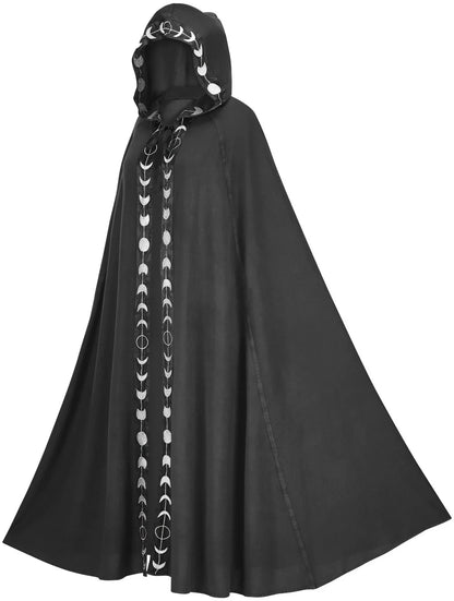 Hooded Cloak Medieval Renaissance 5 Color Printed Cloak Halloween Cosplay Costume New Fashion Festival Play Costume Halloween Costumes - Mooth Shop