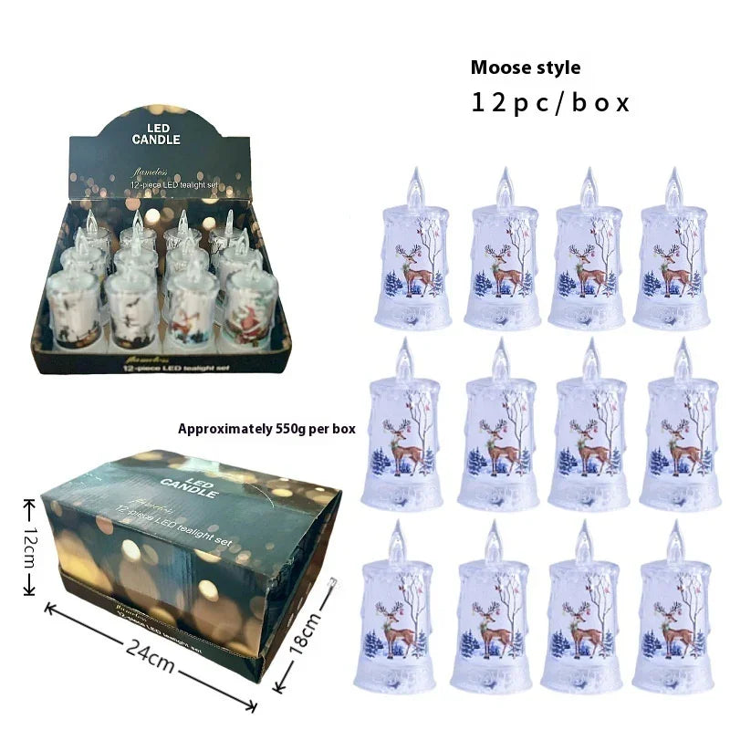 Velas de Natal Lâmpada de Cristal Eletrônica