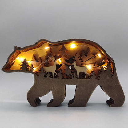 Escultura de Madera con Animales