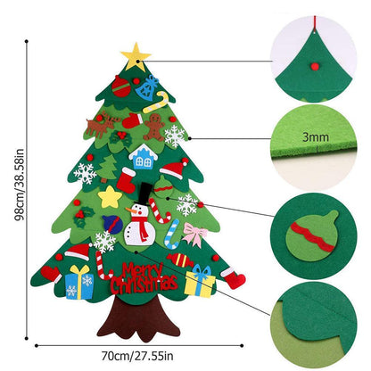 Children's DIY felt Christmas tree with lights - Mooth Shop