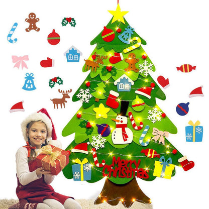 Children's DIY felt Christmas tree with lights - Mooth Shop