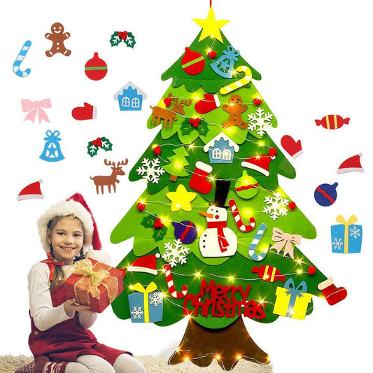 Children's DIY felt Christmas tree with lights - Mooth Shop
