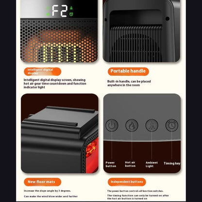 Calefactor 1500W Llama 3D - Portátil PTC Rápido | Mooth Shop