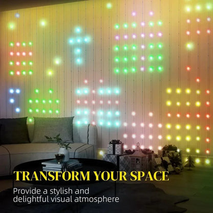 Cortina de luz LED de alambre recubierta de goma para decoración navideña-Mooth Shop