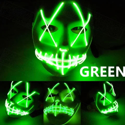 Halloween Led Glowing Full Face Mask - Mooth Shop