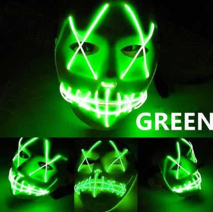 Halloween Led Glowing Full Face Mask - Mooth Shop