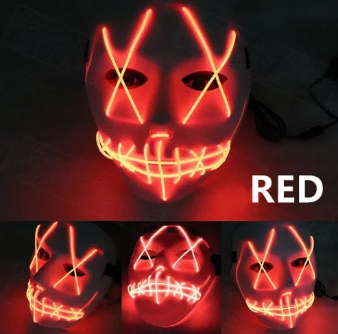 Halloween Led Glowing Full Face Mask - Mooth Shop