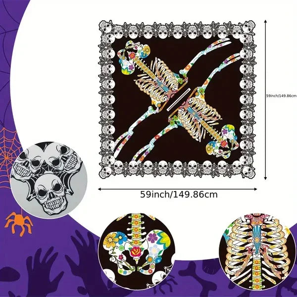 Poncho de Esqueleto de Encaje Para Disfraz de Halloween, - Mooth Shop
