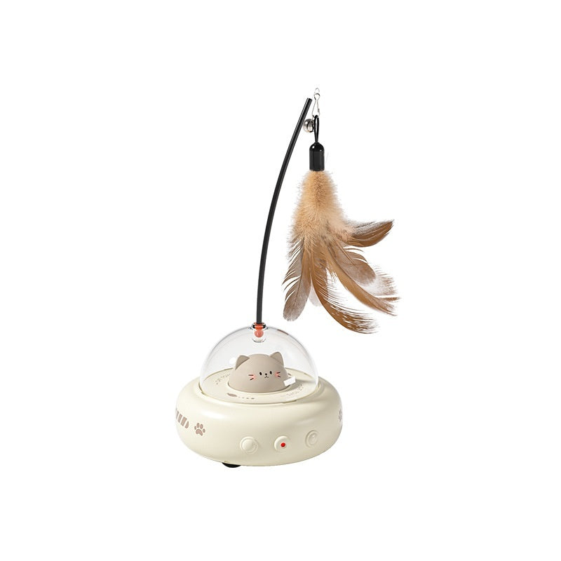 Juguete eléctrico OVNI con cascabel para gatos
