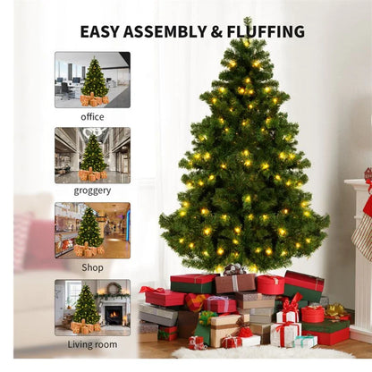 Árbol de Navidad de PVC con nieve artificial, decoración para escaparate de centro comercial, árbol de Navidad de cedro, Mooth Shop,jpg