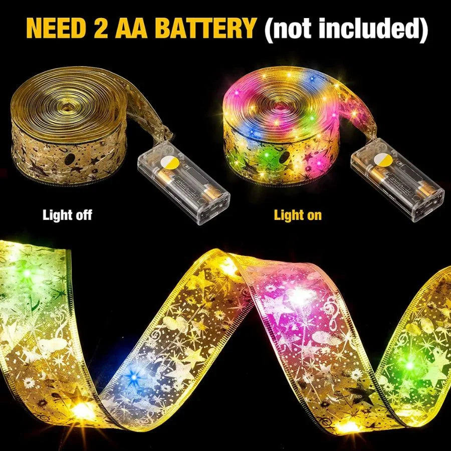 Fitas de luzes LED para decoração-Laços e Luzes de Natal de  Festas-Enfeites para árvore de Natal-Mooth Shop