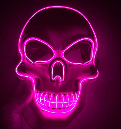 Halloween Skeleton Mask LED Glow Scary Mask - Mooth Shop