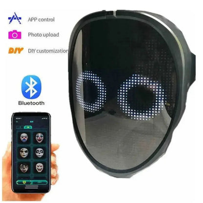 Halloween-Gesichtsmasken, vollfarbig, LED, leuchtend