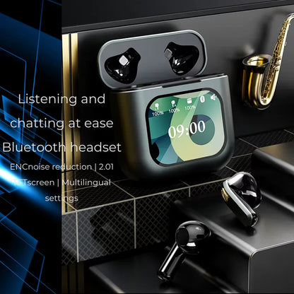 Auriculares K1 Pro 2 TWS - Pantalla LED Táctil, ANC, Cancelación Ruido-Mooth Shop-png