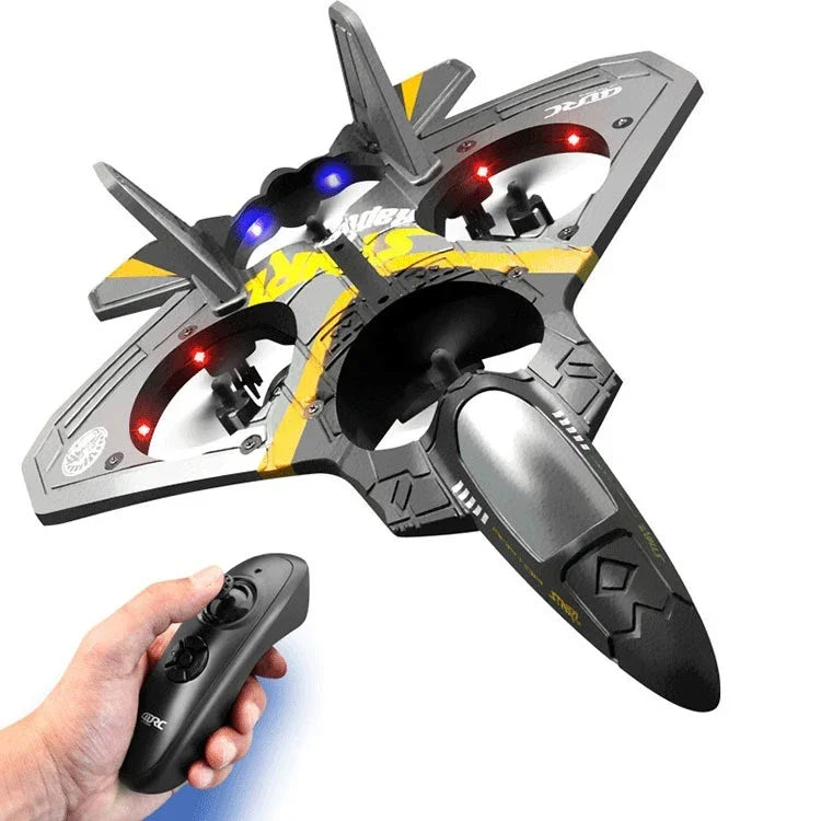 Avión RC V17 Caza de Combate - Drone Planeador con Control Remoto y Acrobacias 360°-Mooth Shop-png